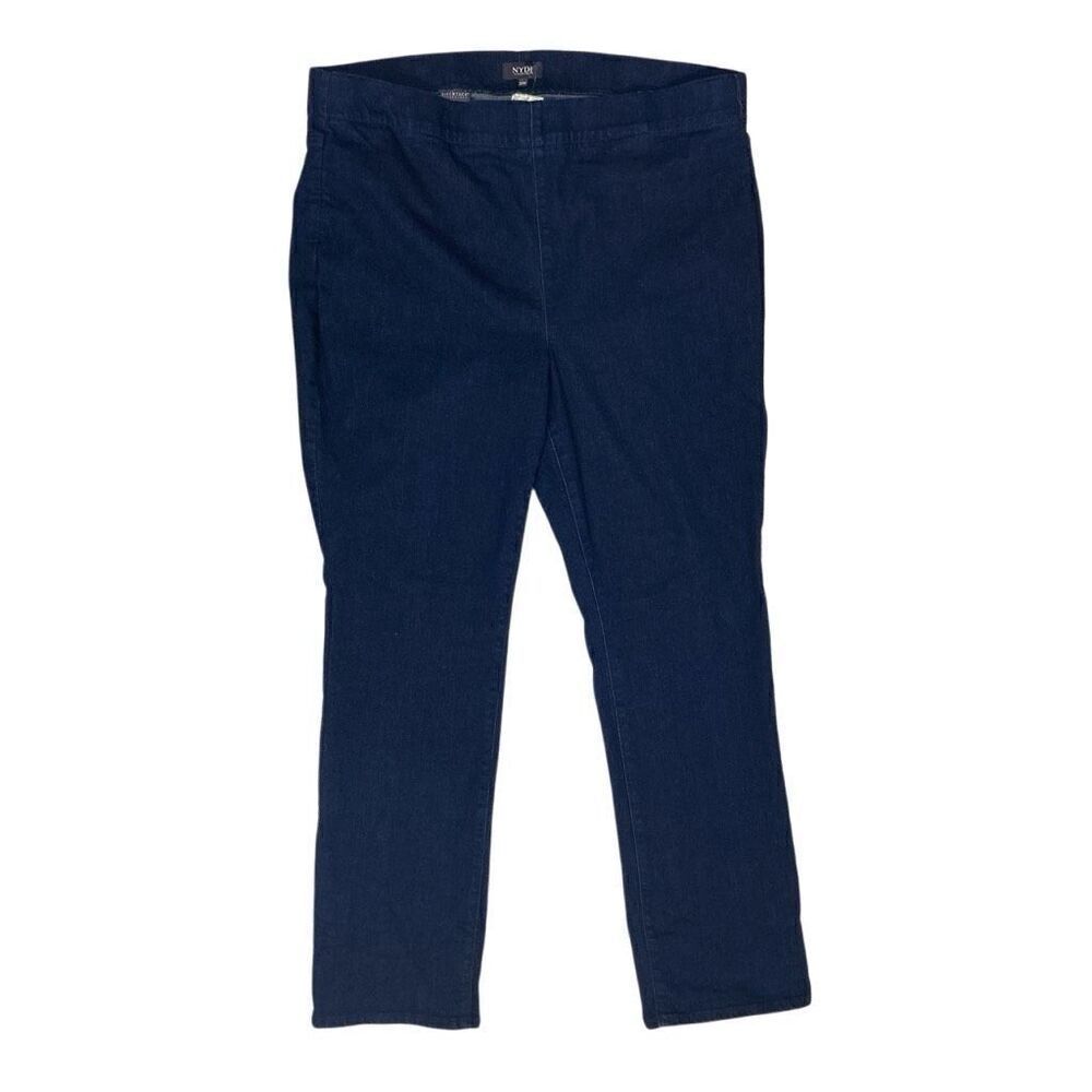 NYDJ 20W Dark Wash Jeans Jeggings Slim Leg Comfortable Pull On Back Pockets